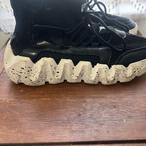 Black and White Chunky Sneakers